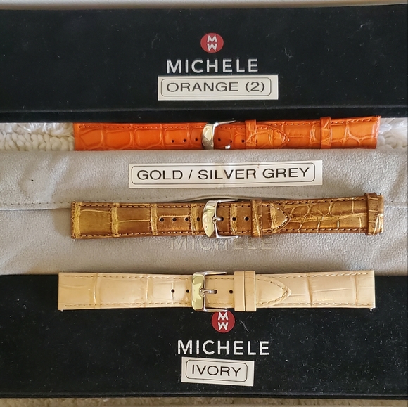 Authentic Michele Watch Band Lot of 20 Plus Unbranded Bands 36-Good Quality! - Picture 7 of 14